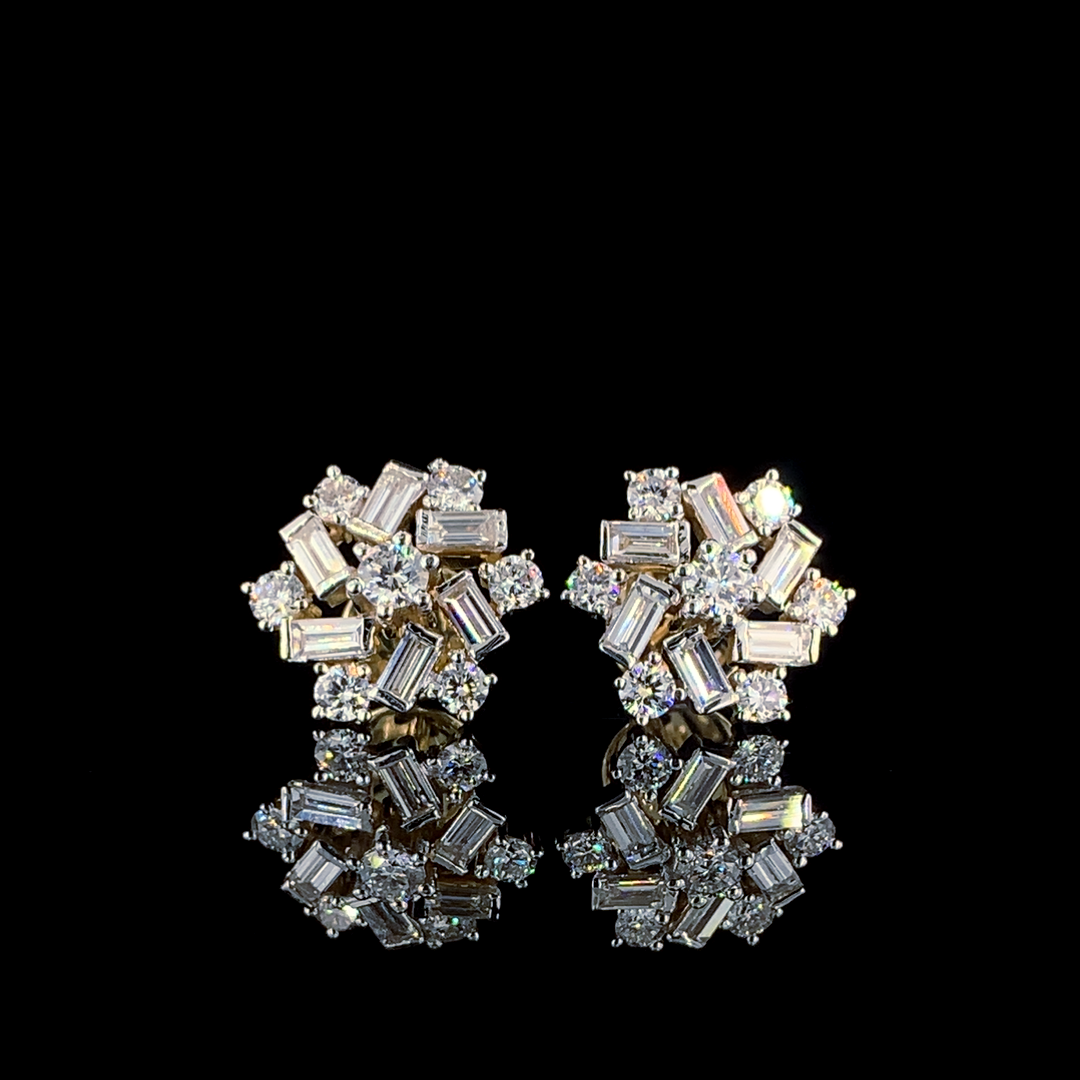 Diamond Cluster Earrings