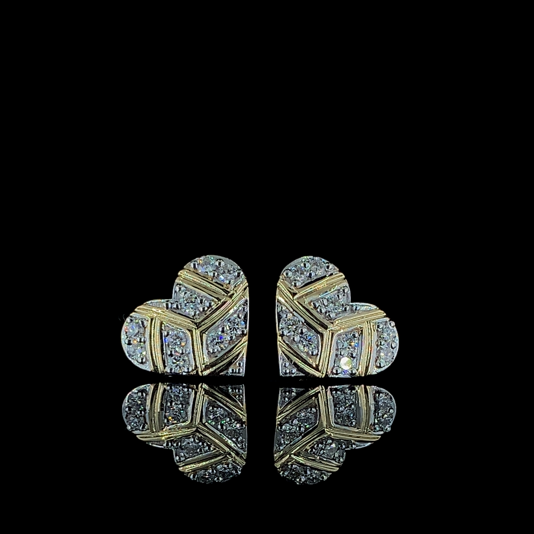 Heart-shaped Diamond Earrings