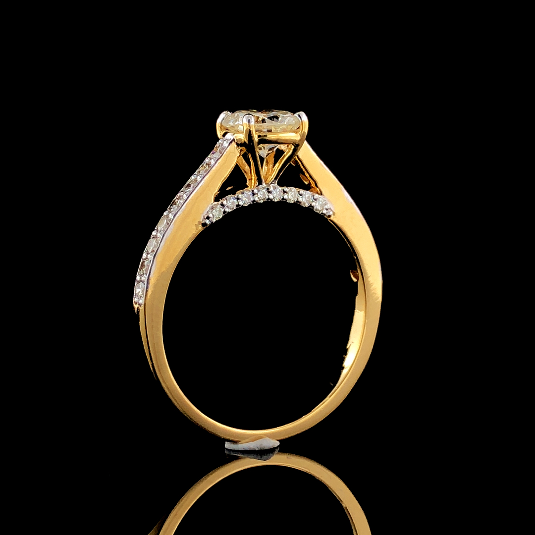 Gold Diamond Engagement Ring