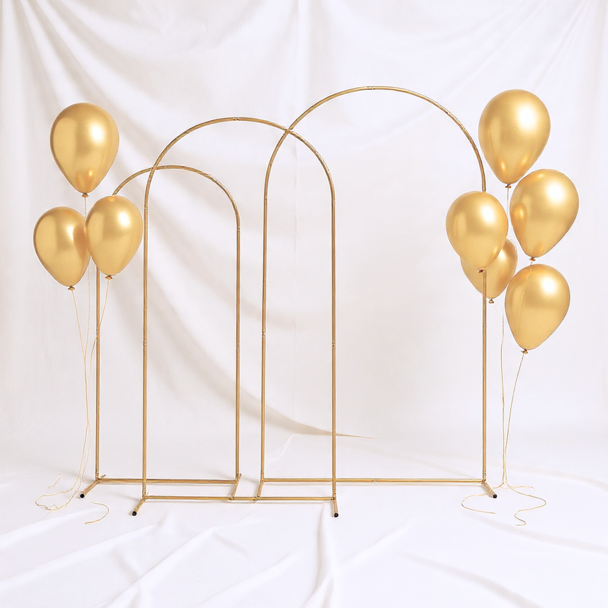 3pcs Gold Metal Arch Backdrop Stand