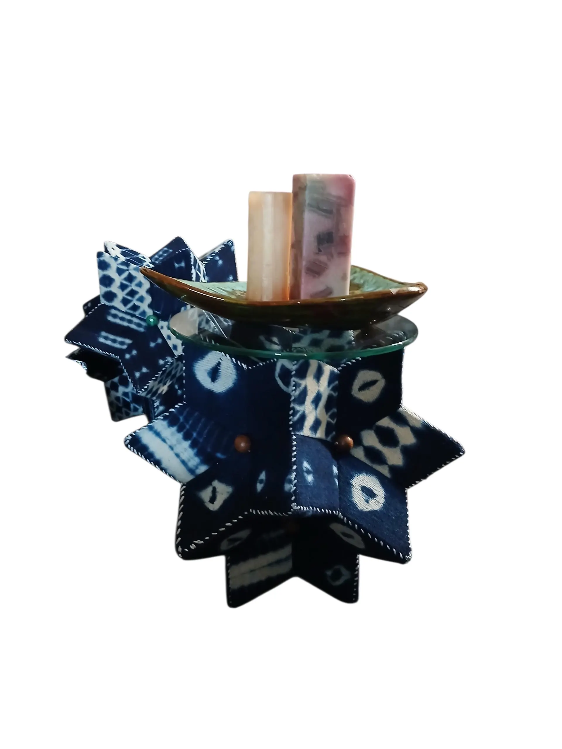 Indigo Pattern Side Table