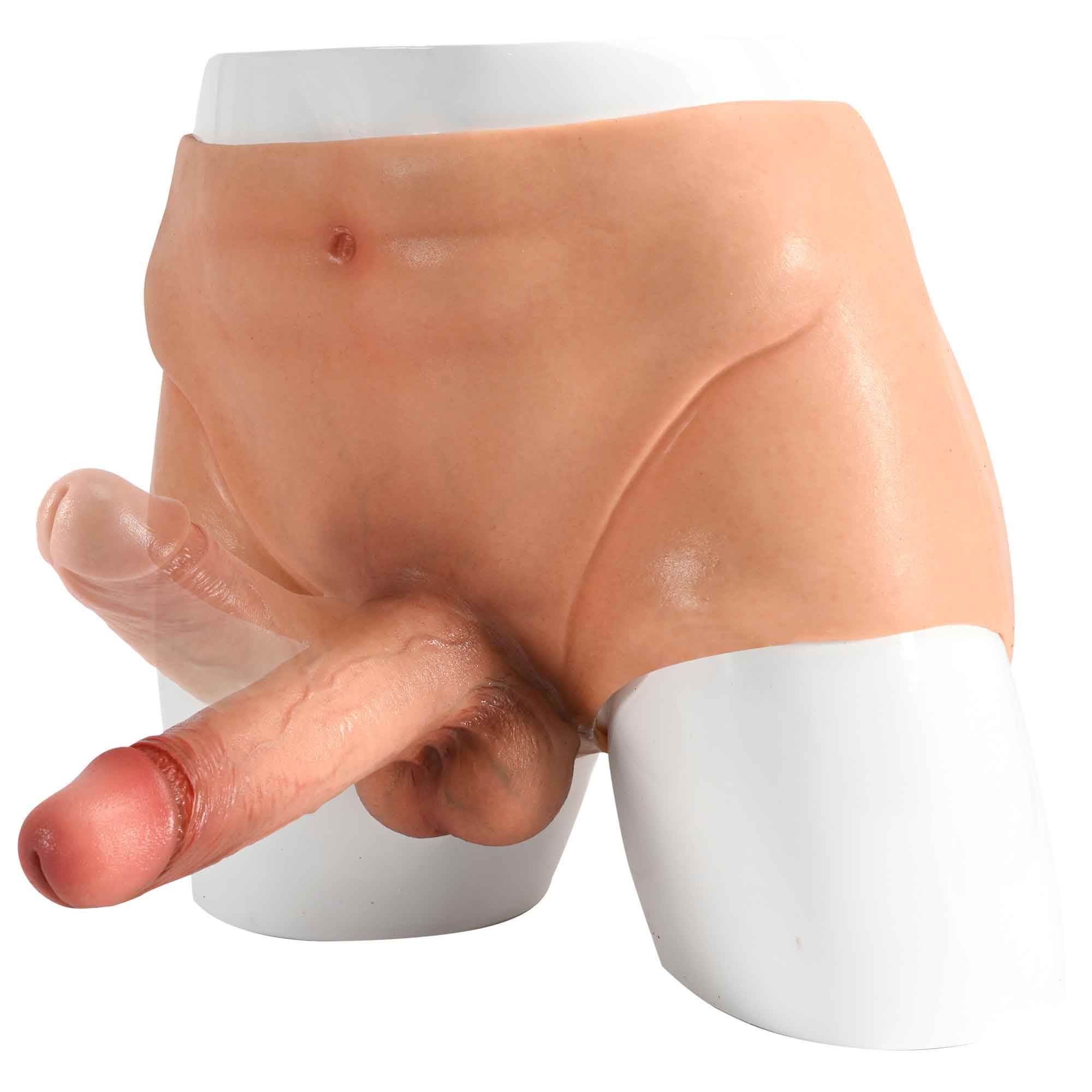 Silicone Realistic Strap-On Bendable Dildo Briefs – Transgender Wear