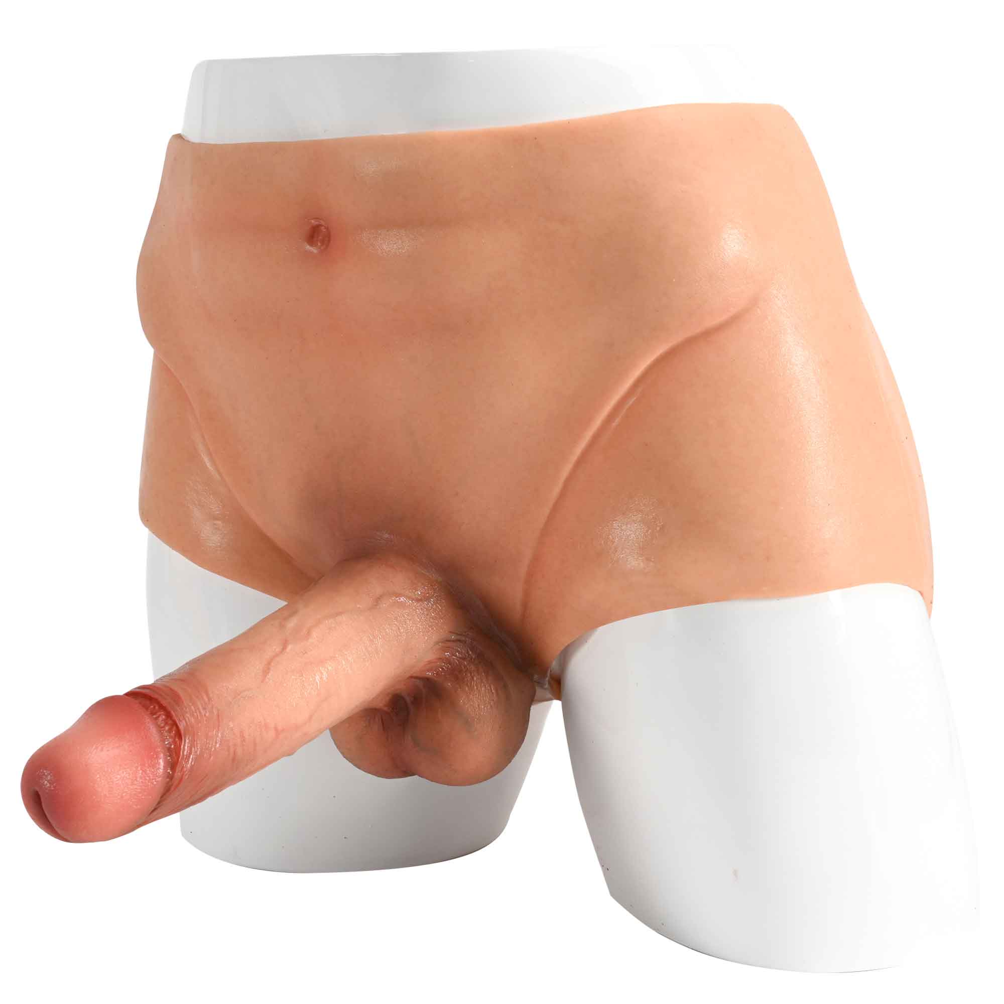 Silicone Realistic Strap-On Bendable Dildo Briefs – Transgender Wear