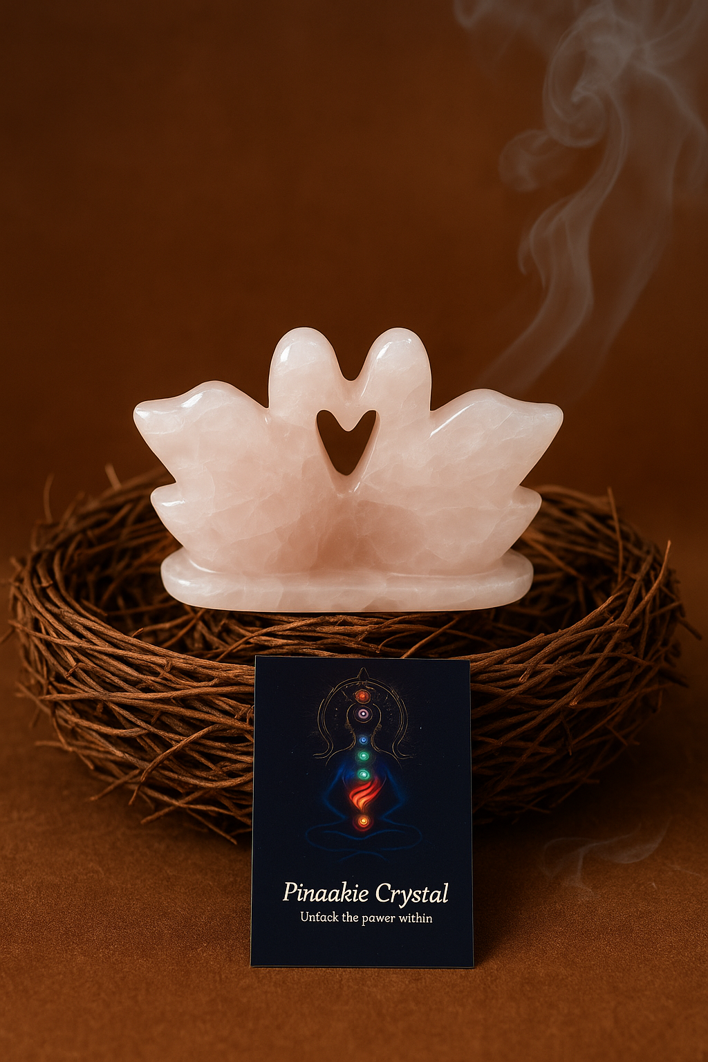 Rose Quartz Love Swans