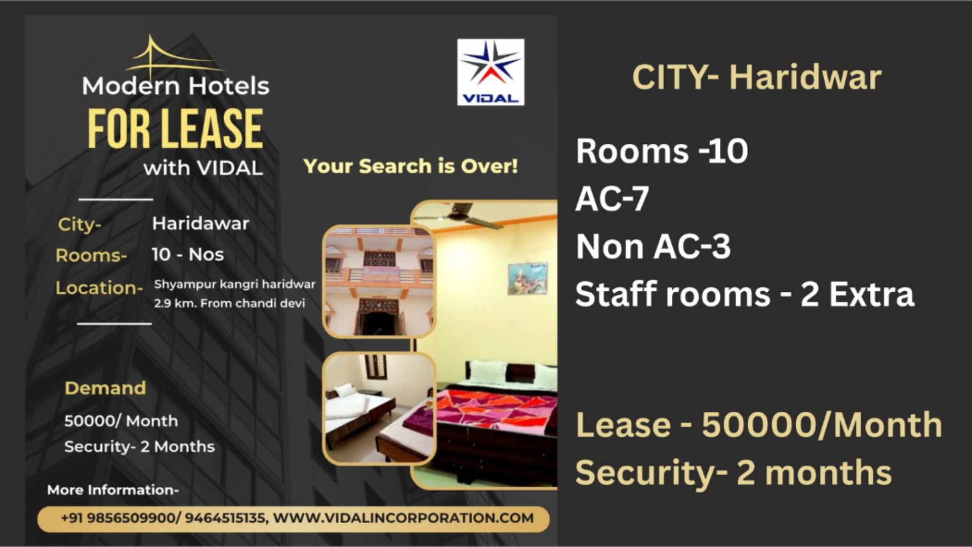 Modern Hotel for Lease in Haridwar