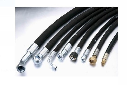 Hydraulic hoses with metal fittings