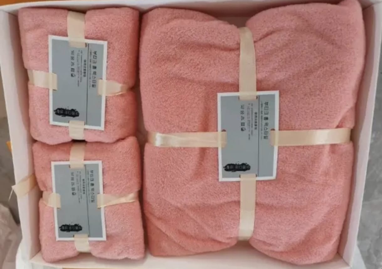 Coral Velvet  Microfiber Bath Towel Set 3- Pieces / Baby, Beach bath Towel