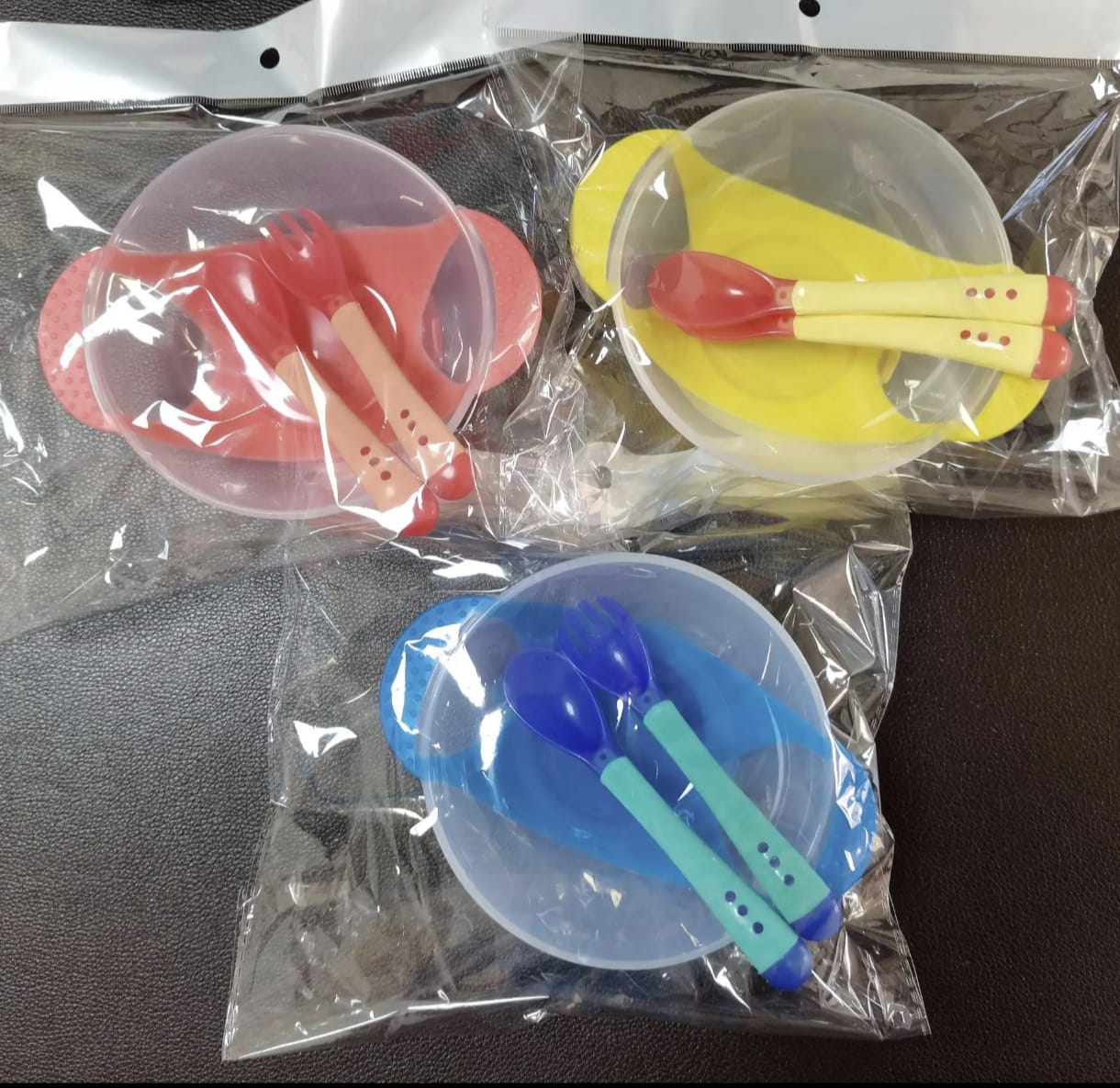 Baby Suction Bowl Set Non-Slip and Anti -Fall Baby Bowl With Temperature Sensing Spoon