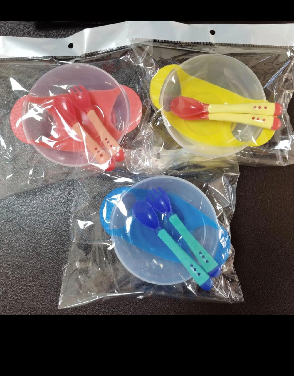 Baby Suction  Bowl Set Non-Slip and Anti -Fall Baby Bowl With Temperature Sensing Spoon