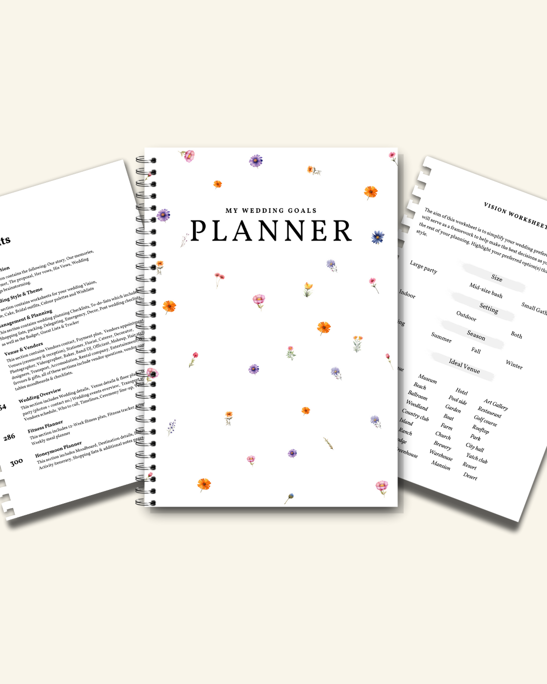 My Wedding Goals 300+ Pages Planner (A5 & A4 Sizes)