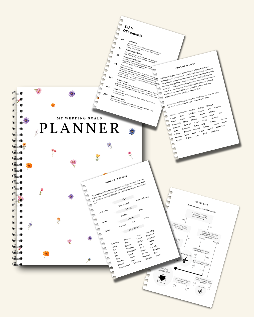 My Wedding Goals 300+ Pages Planner (A5 & A4 Sizes)