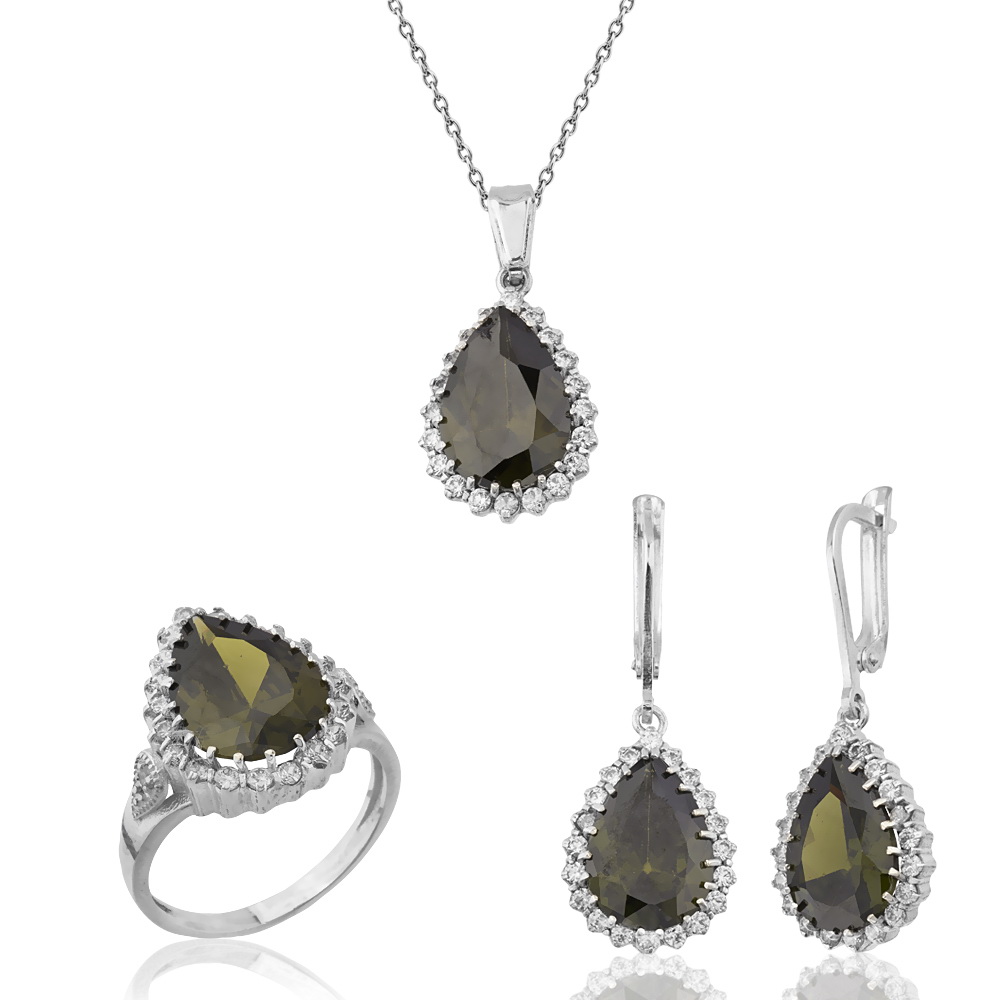 Hürrem Set - Yeşili Taşlı Takı Seti