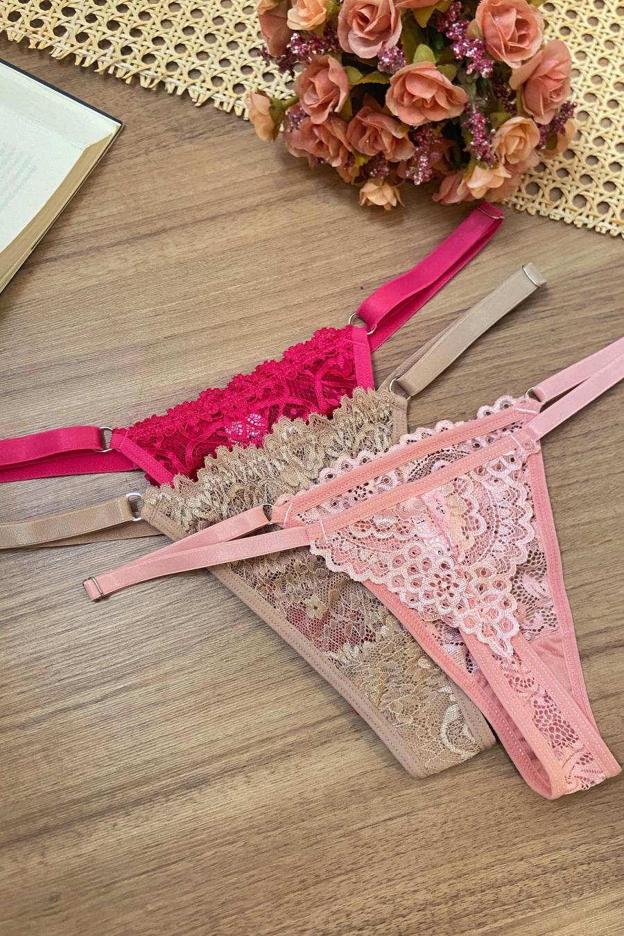 Calcinha fio string com detalhes