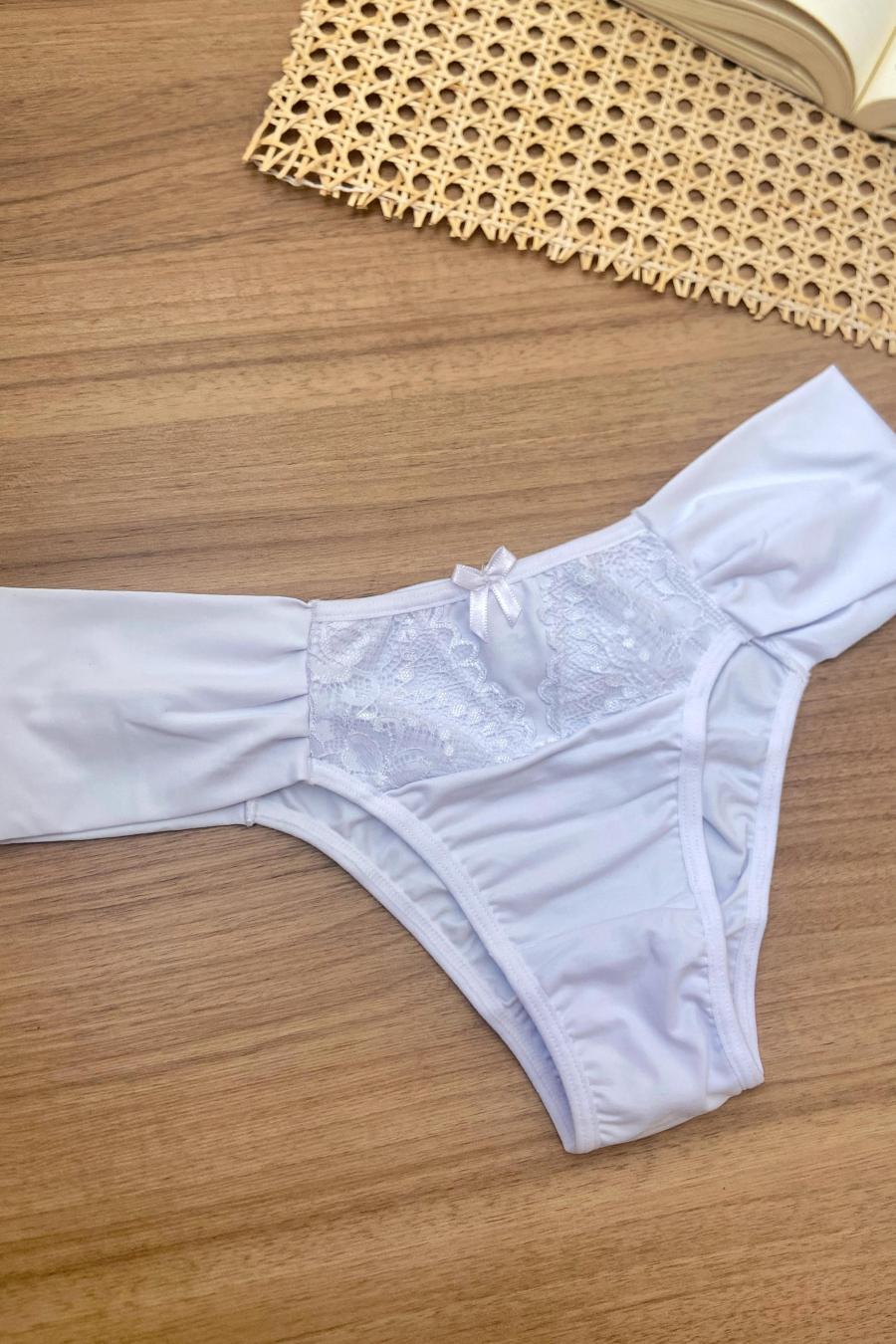 Calcinha tanga de pala com renda