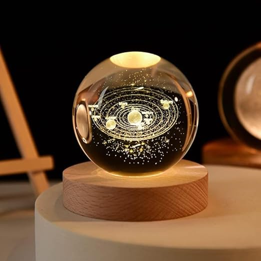 Solar System Crystal Ball Lamp