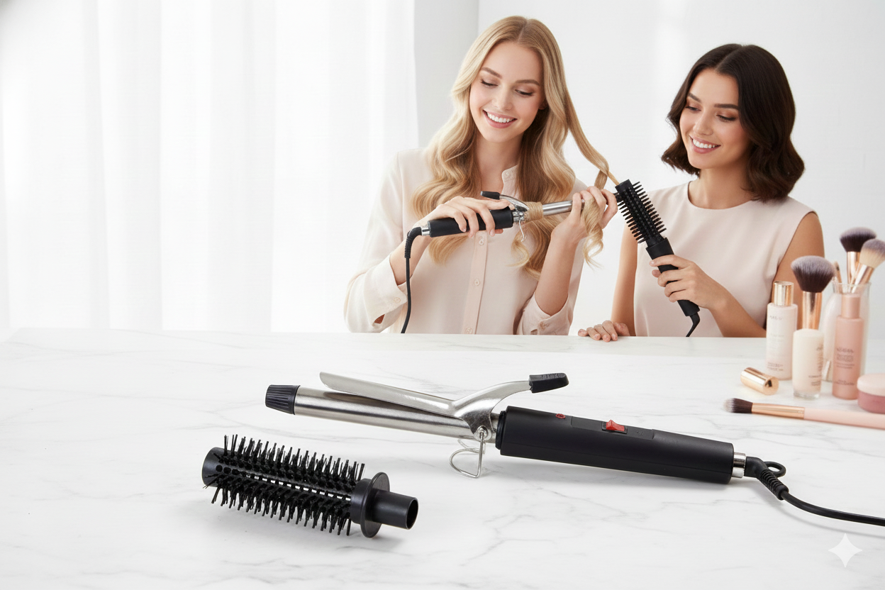 Professional Hair Curling Iron Brush