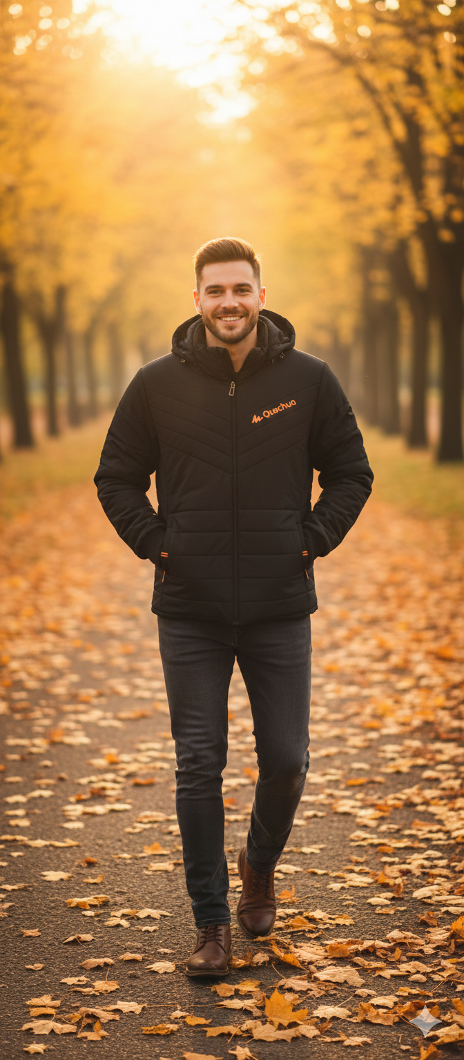 Men's Insulated Black Jacket-XXL