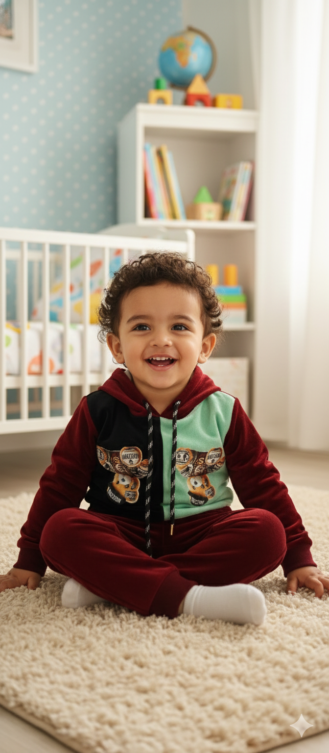 Children’s Animal Print Hoodie Set