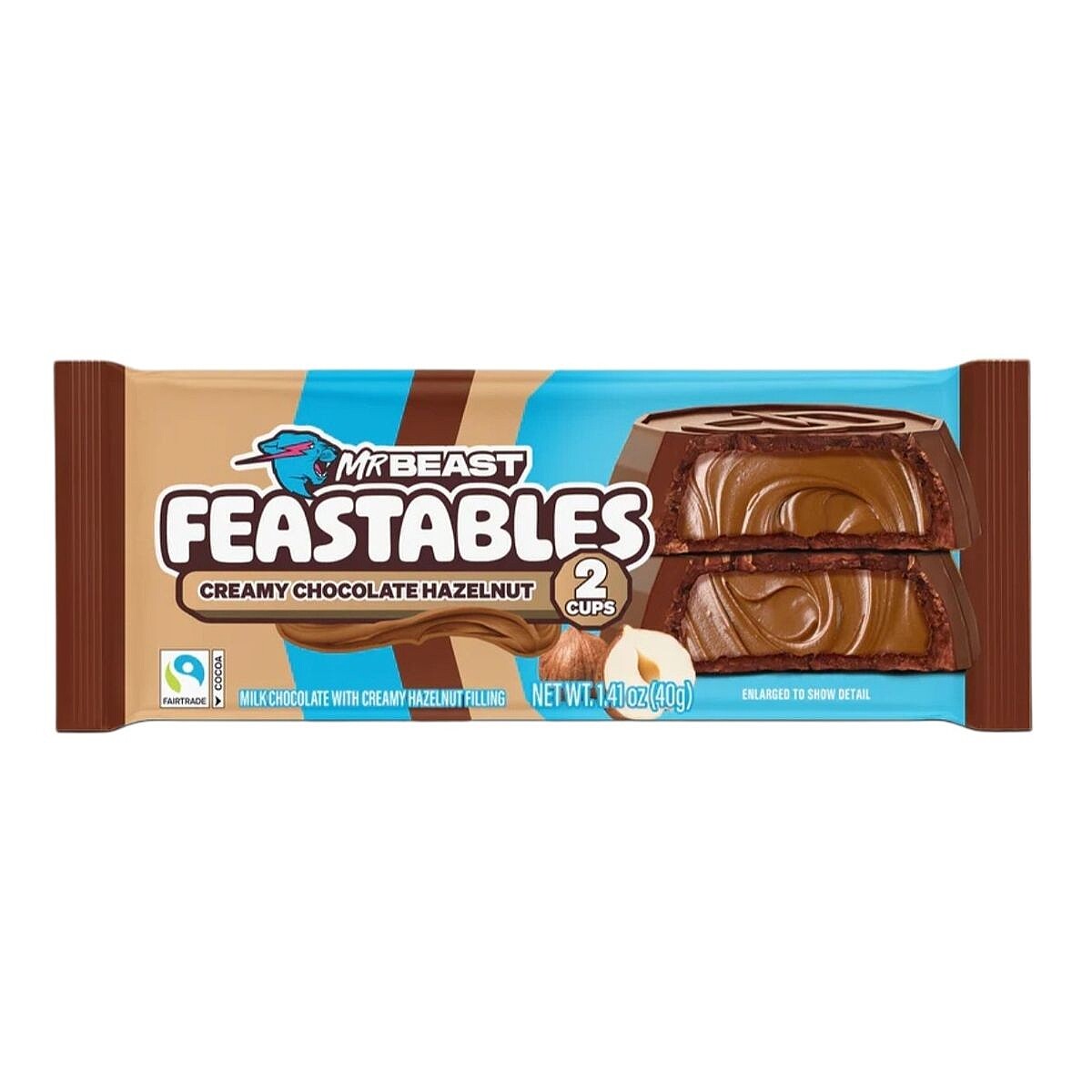 Šokoladiniai saldainiai MRBEAST FEASTABLES (HAZELNUT), 40g