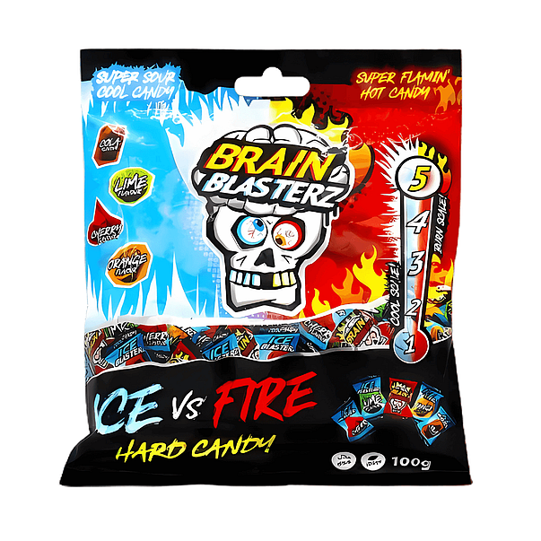 Saldainiai BRAIN BLASTERZ FIRE VS ICE, 100g