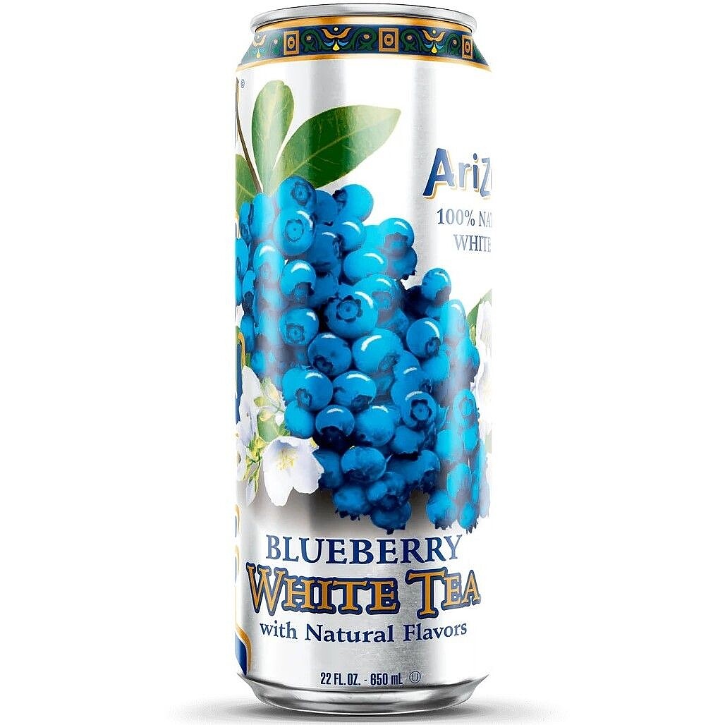 Šaltoji arbata ARIZONA (BLUEBERRY WHITE TEA), 650ml