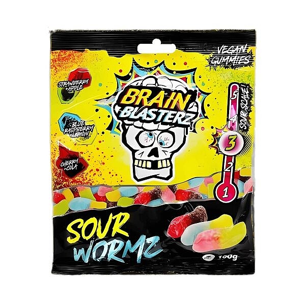 Guminukai BRAIN BLASTERZ SOUR WORMS, 100g