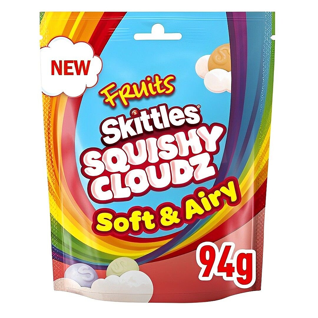 Kramtomi saldainiai SKITTLES SQUISHY CLOUDZ (FRUITS), 94g