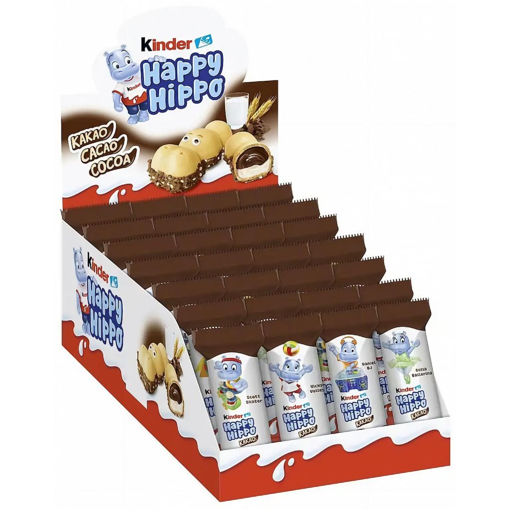 Vafliukas KINDER HAPPY HIPPO (KAKAO), 21g