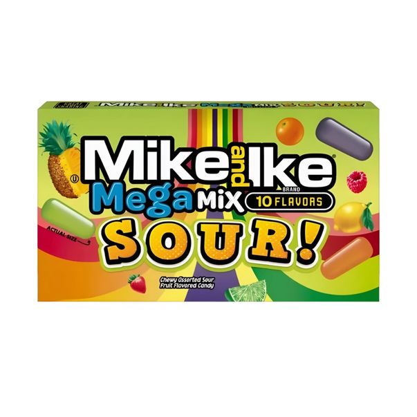 Kramtomi saldainiai MIKE AND IKE MEGA MIX (SOUR), 120g