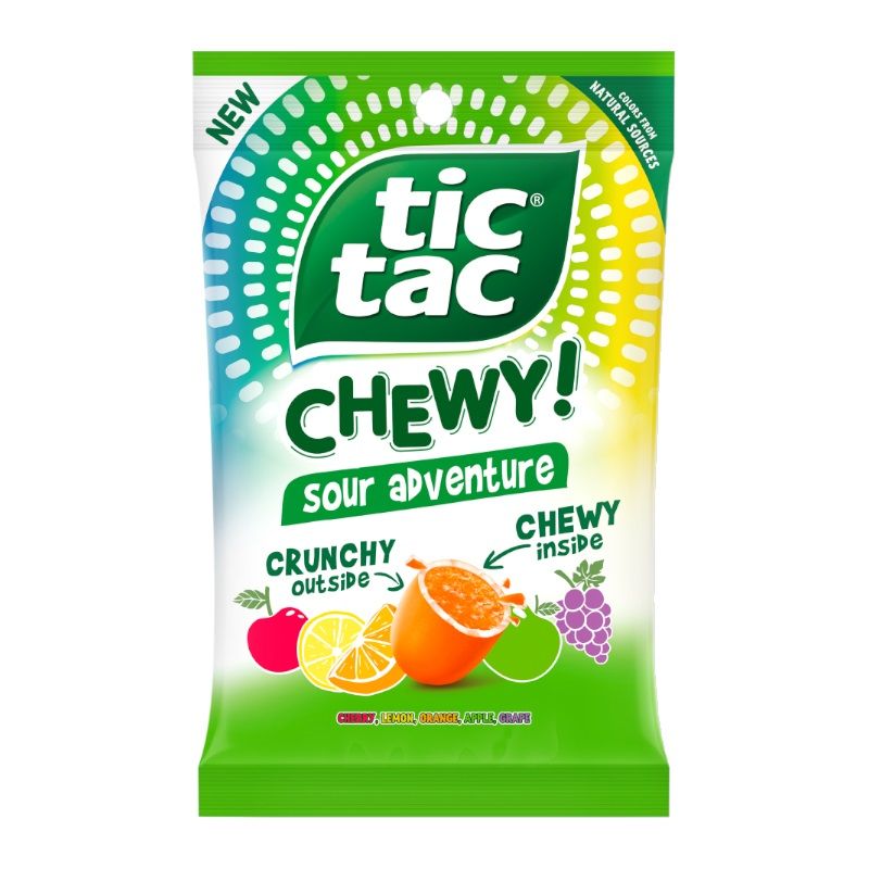 Dražė TIC TAC CHEWY (SOUR ADVENTURE), 80g