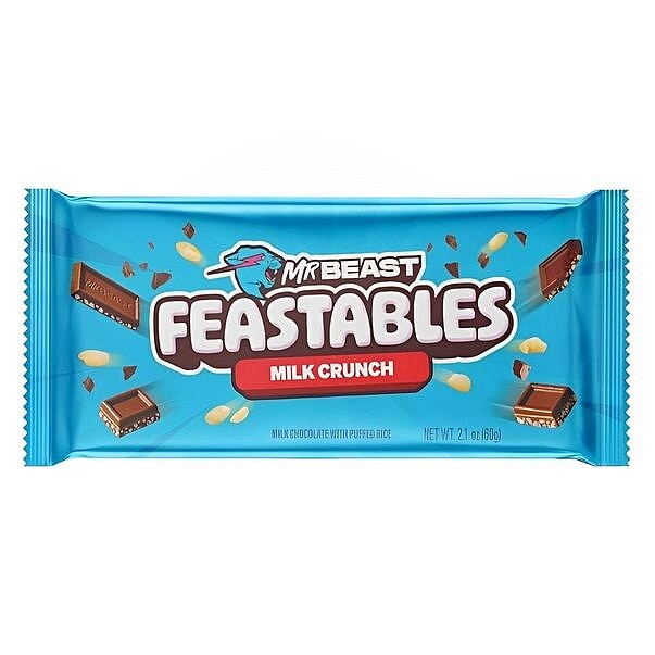Pieninis šokoladas MRBEAST FEASTABLES (CRUNCH), 60g