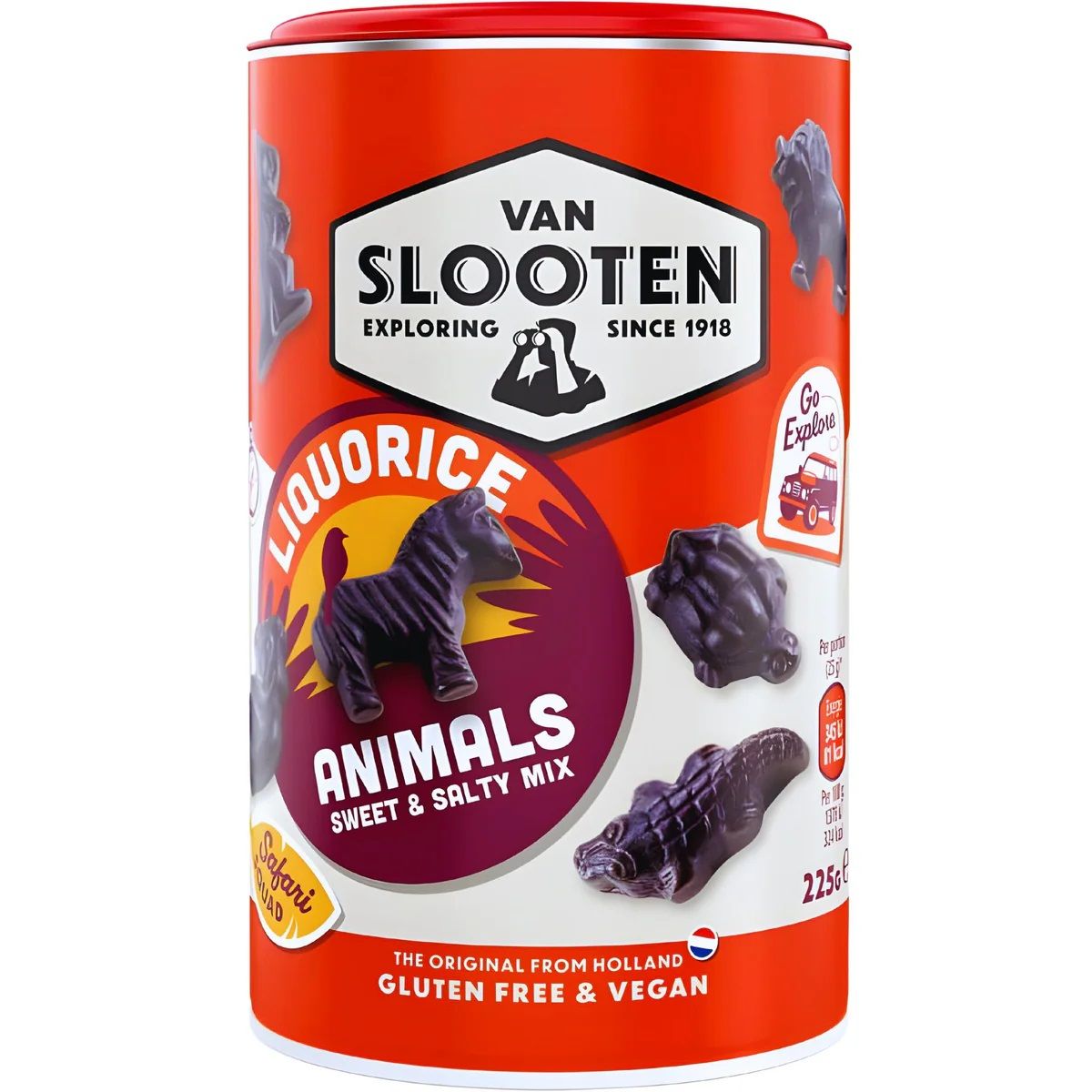 Saldymedžio saldainiai VAN SLOOTEN LIQUORICE ANIMALS, 225g