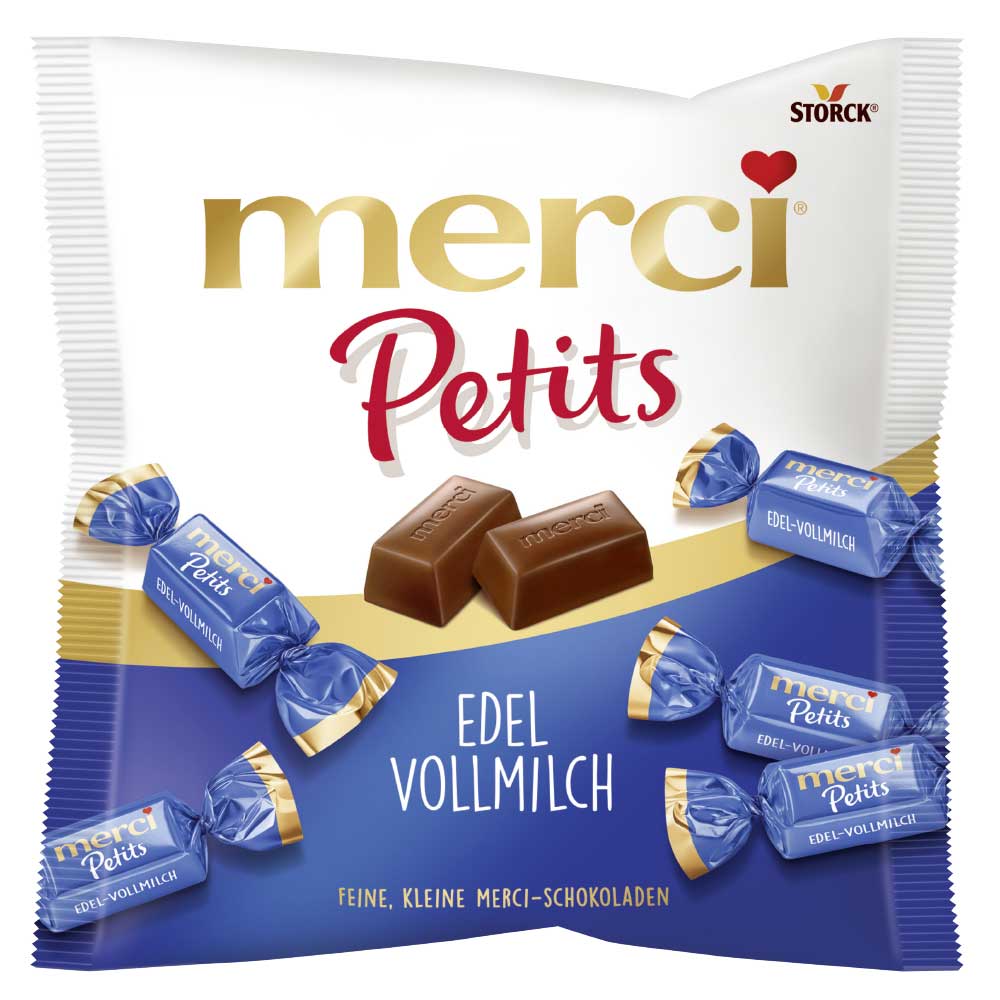 Merci Petits Premium pieniško šokolado saldainiai, 125 g.