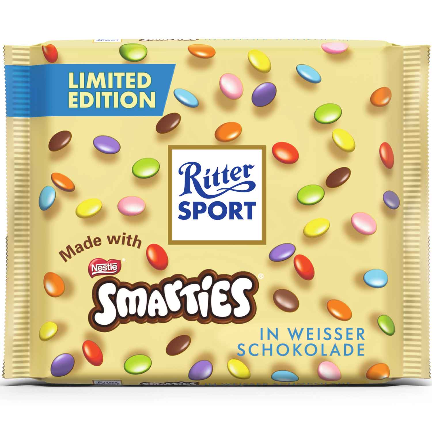 Ritter Sport Smarties baltasis šokoladas, 100 g