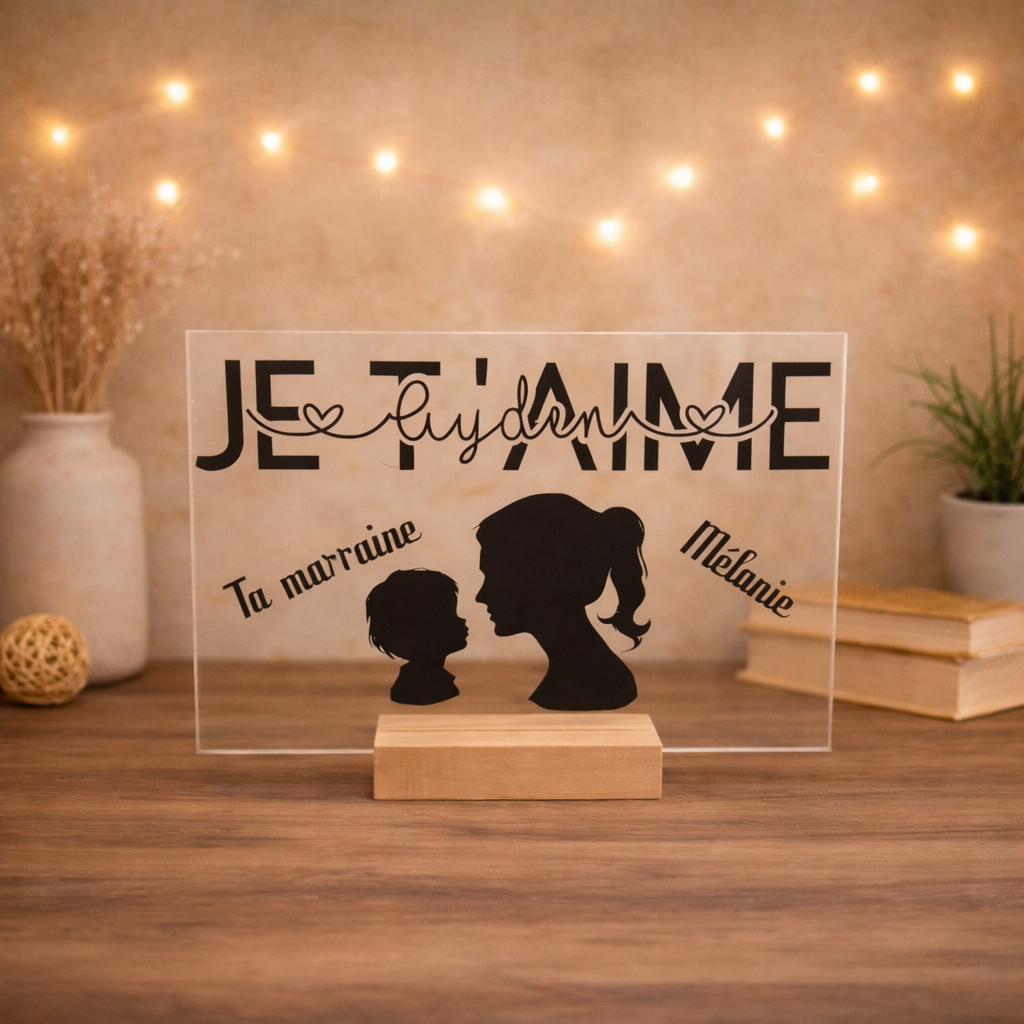 Plaque Marraine pour son ou sa filleul/e personnalisée