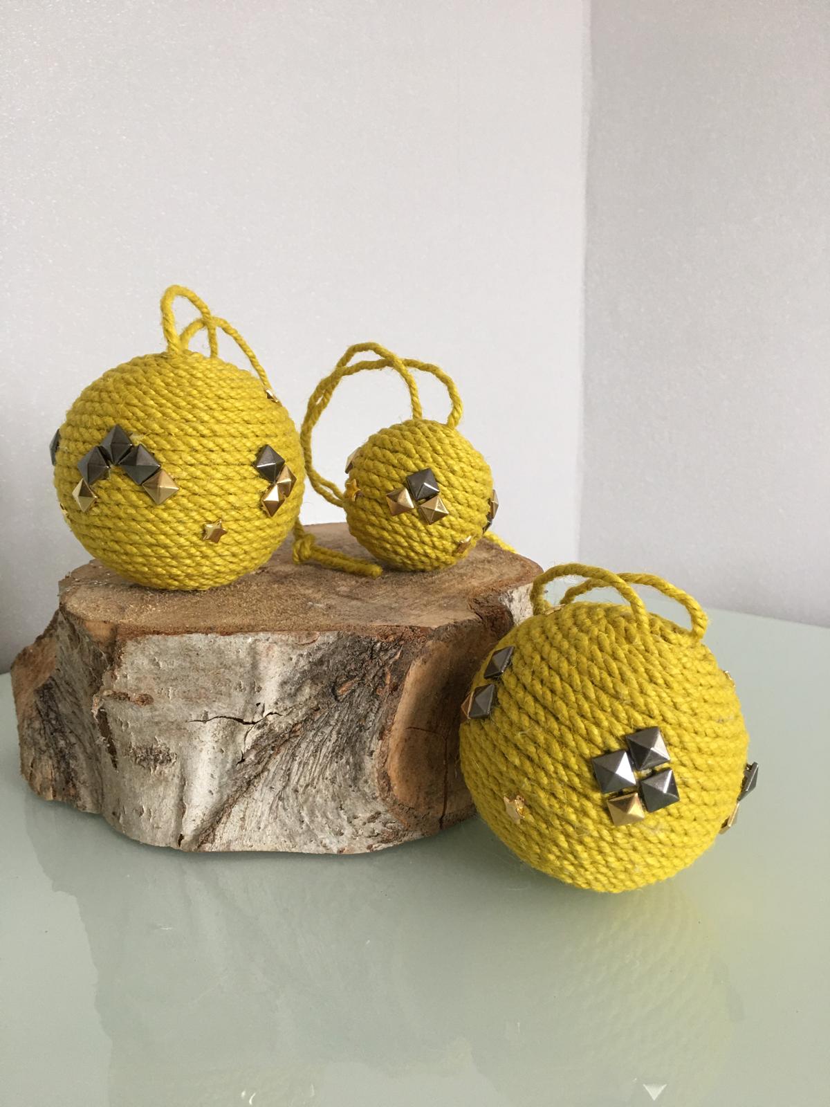 Handmade Yellow Decorative Balls