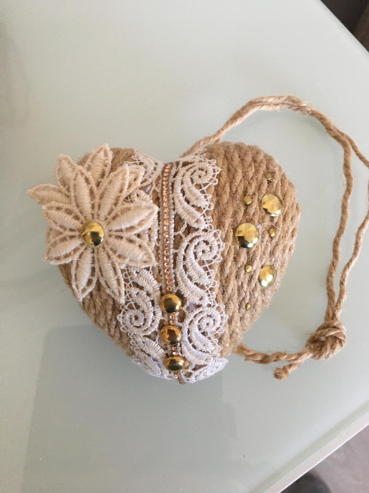 Handmade Rustic Heart Ornament