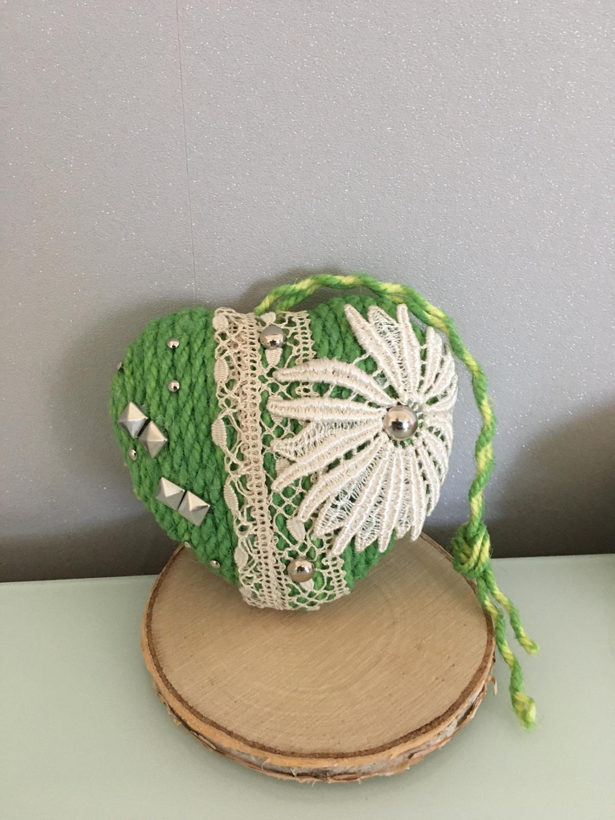 Handmade Green Decorative Heart