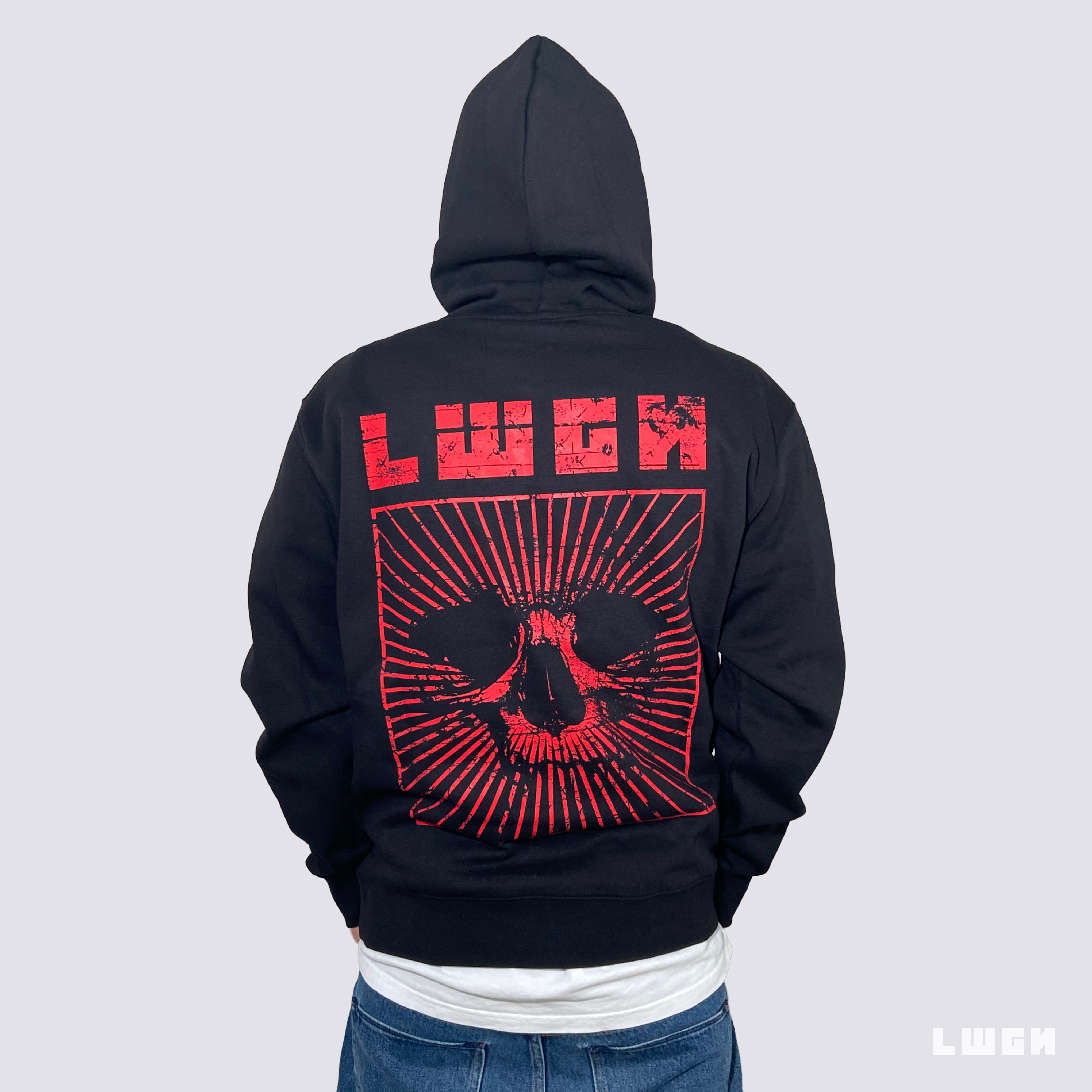 NEON SKULL BLACK HOODIE