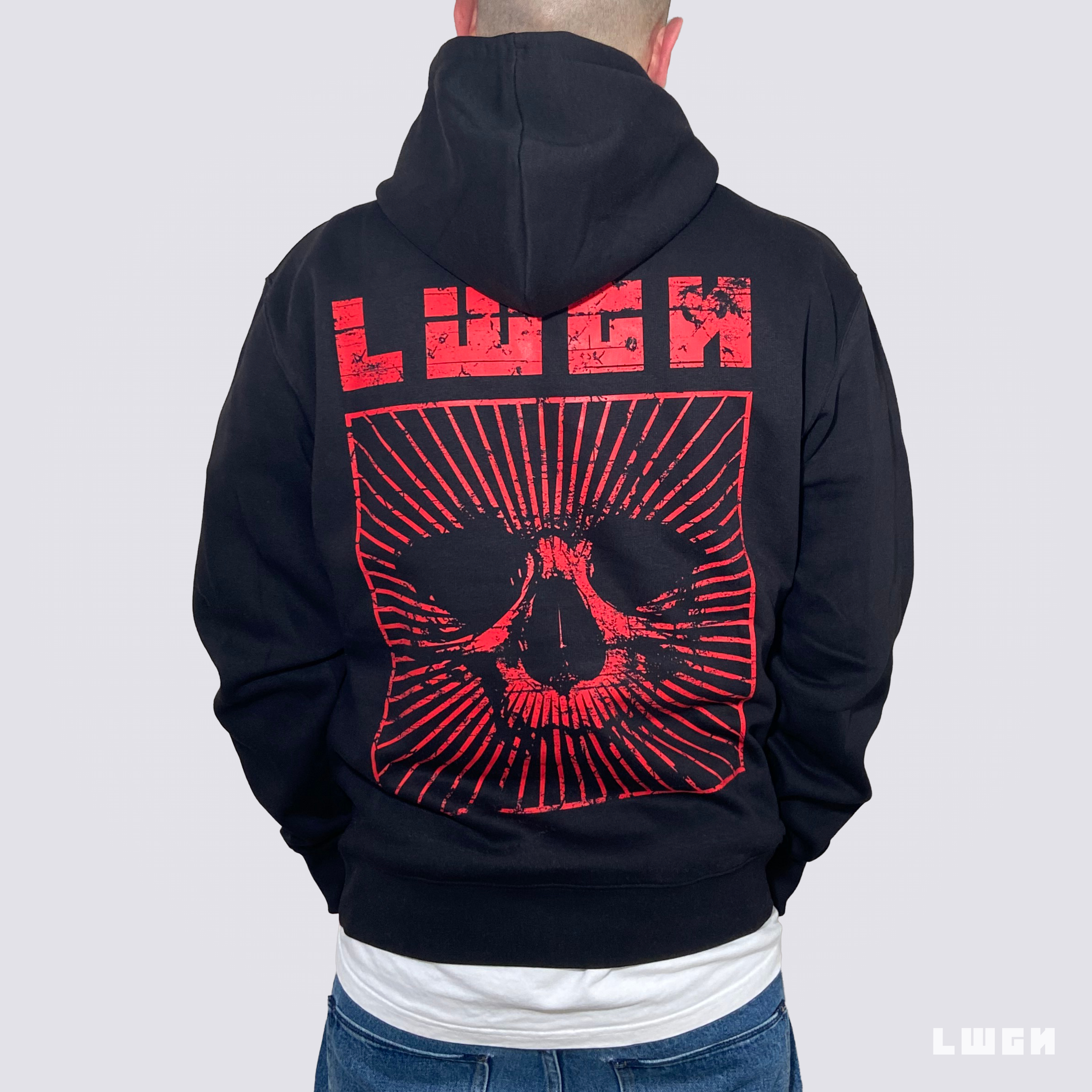 NEON SKULL BLACK HOODIE