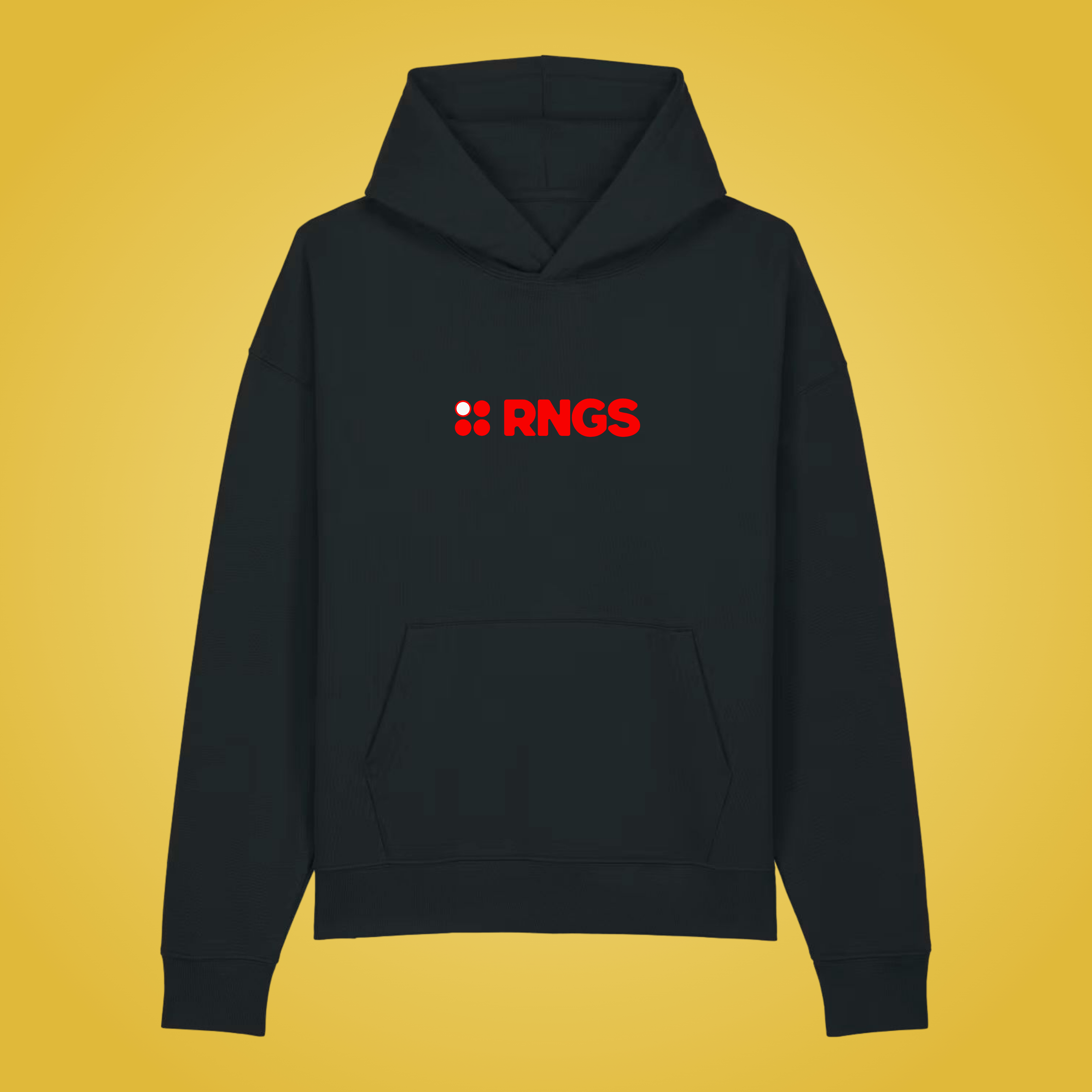 RED LOGO Hoodie Black