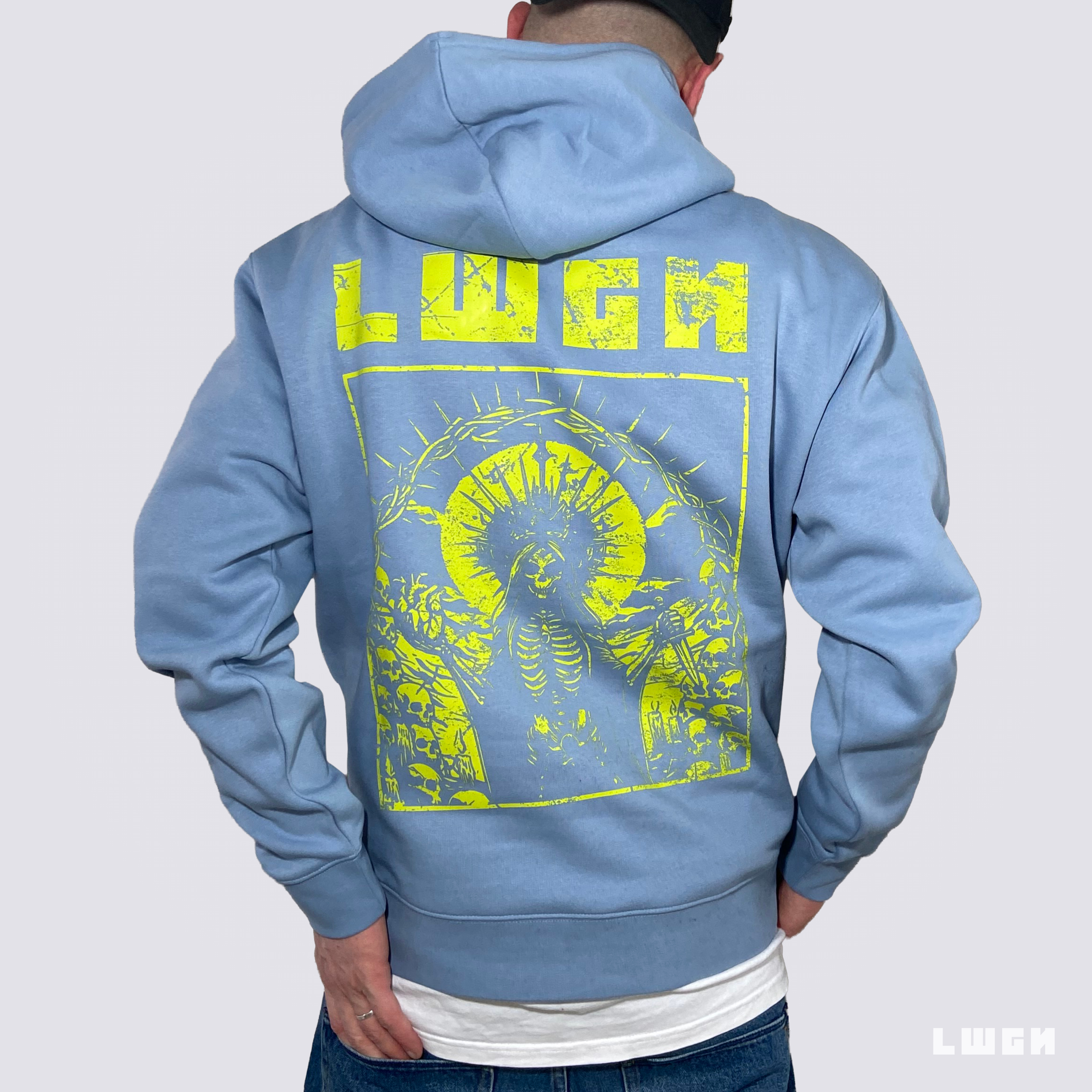 NEON DEATH BLUE HOODIE
