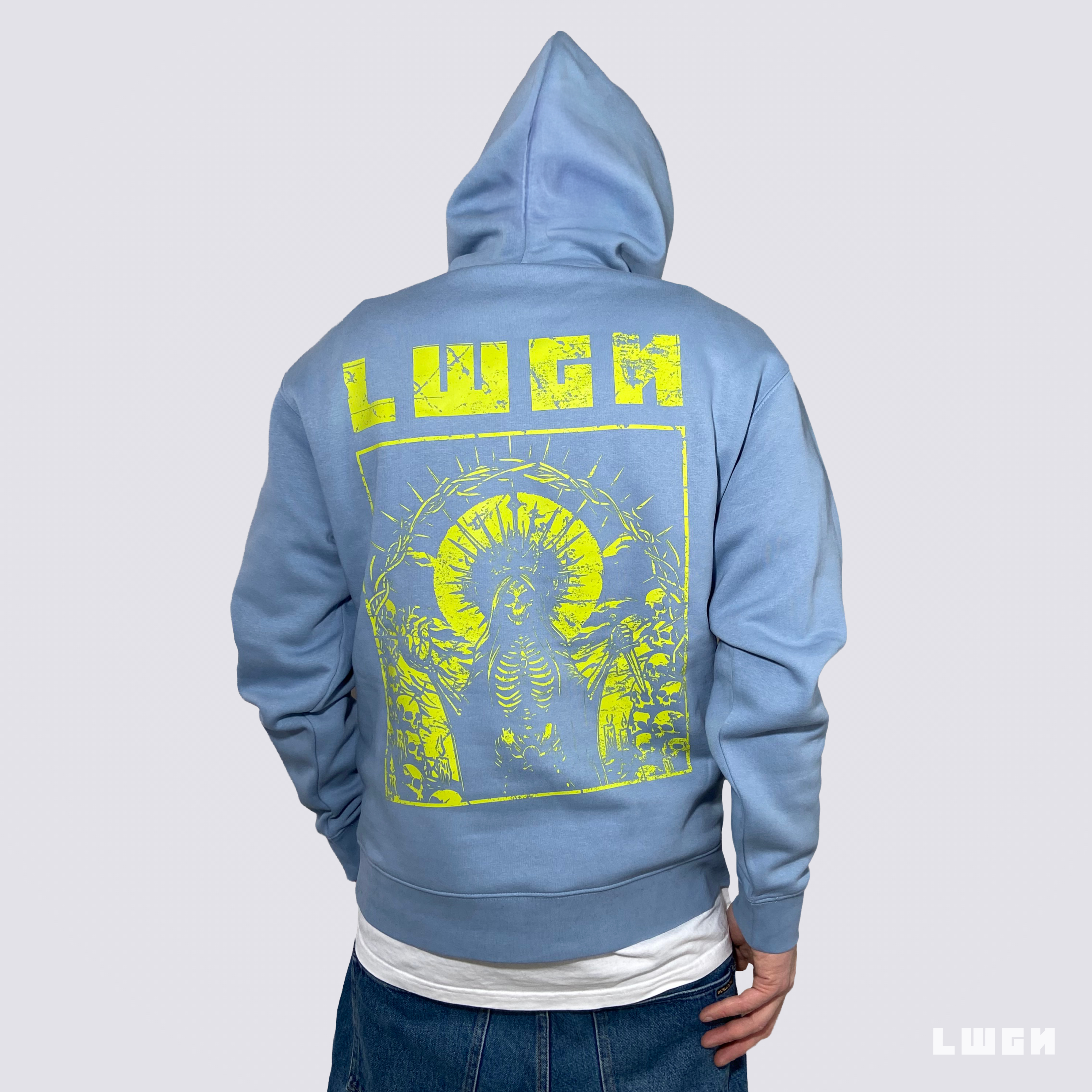 NEON DEATH BLUE HOODIE