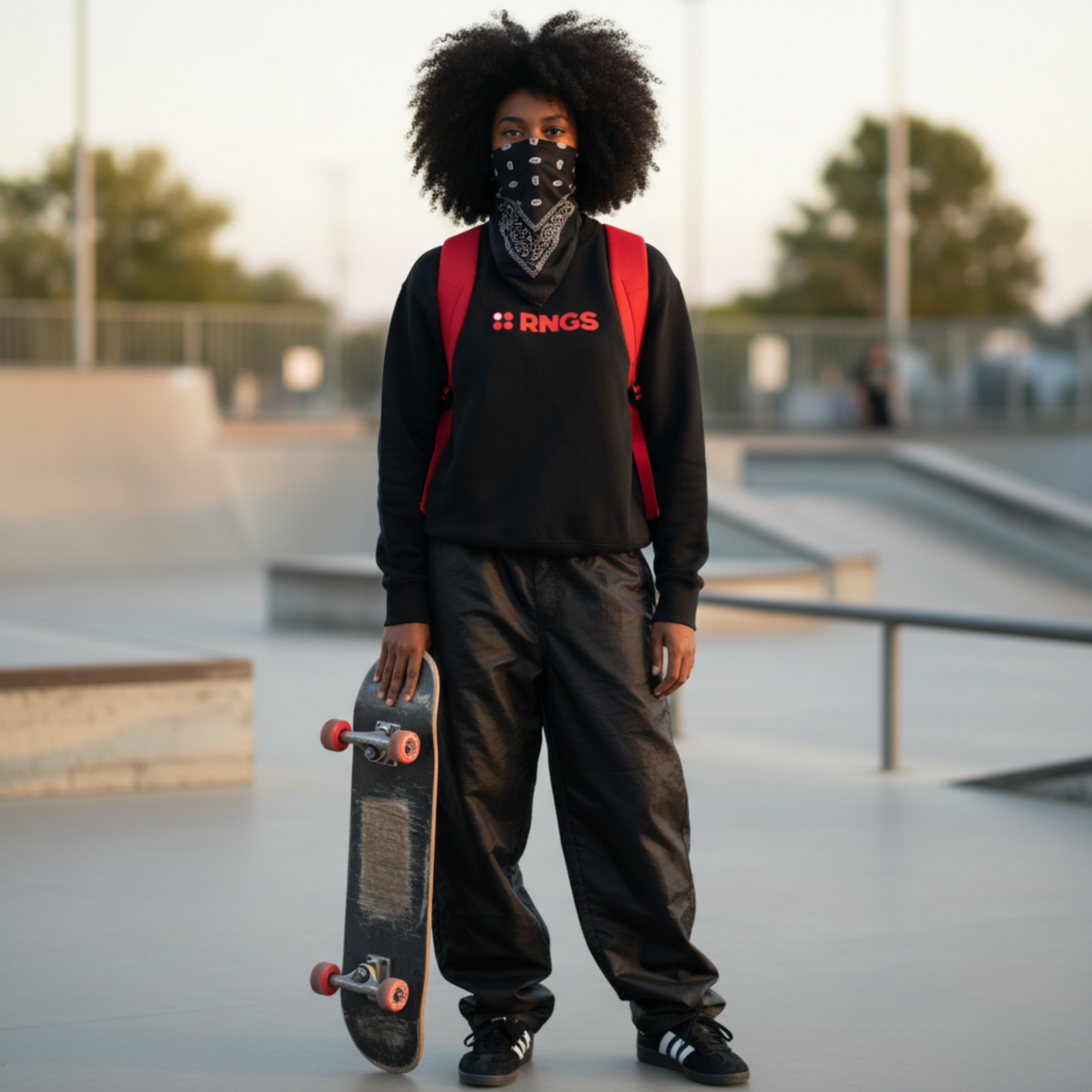 RED LOGO Sweatshirt Black