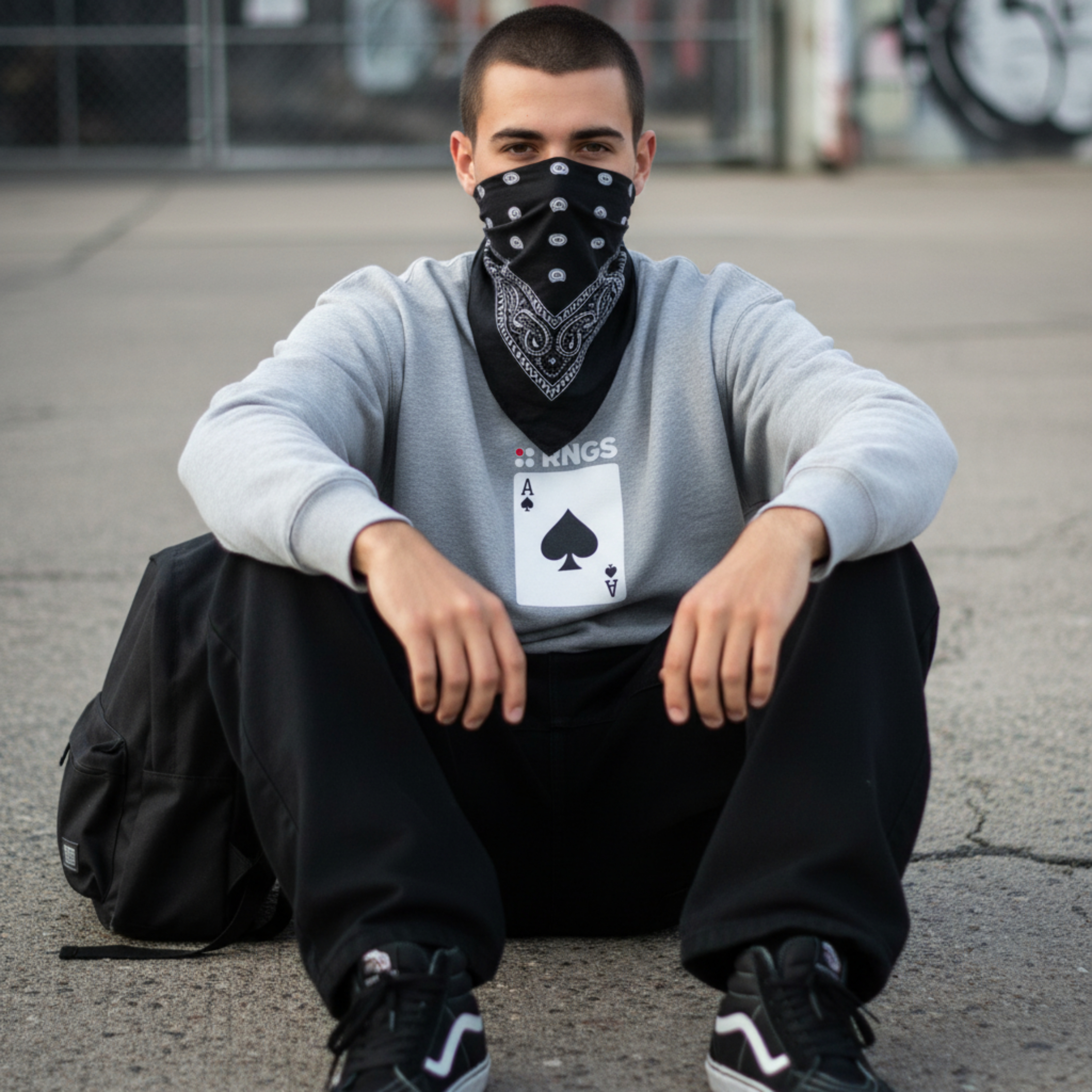 Ace of Spades Sweatshirt Grey