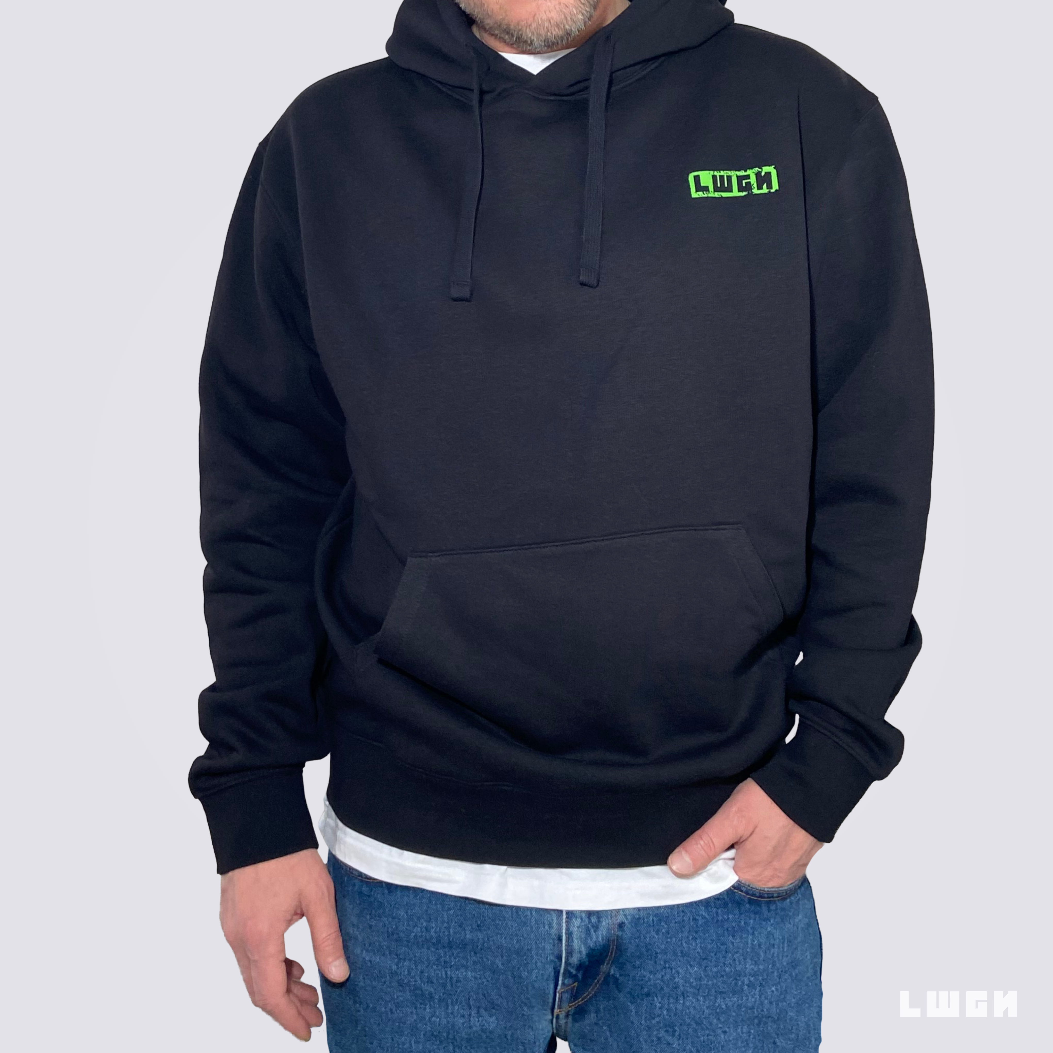 NEON FOREST BLACK HOODIE