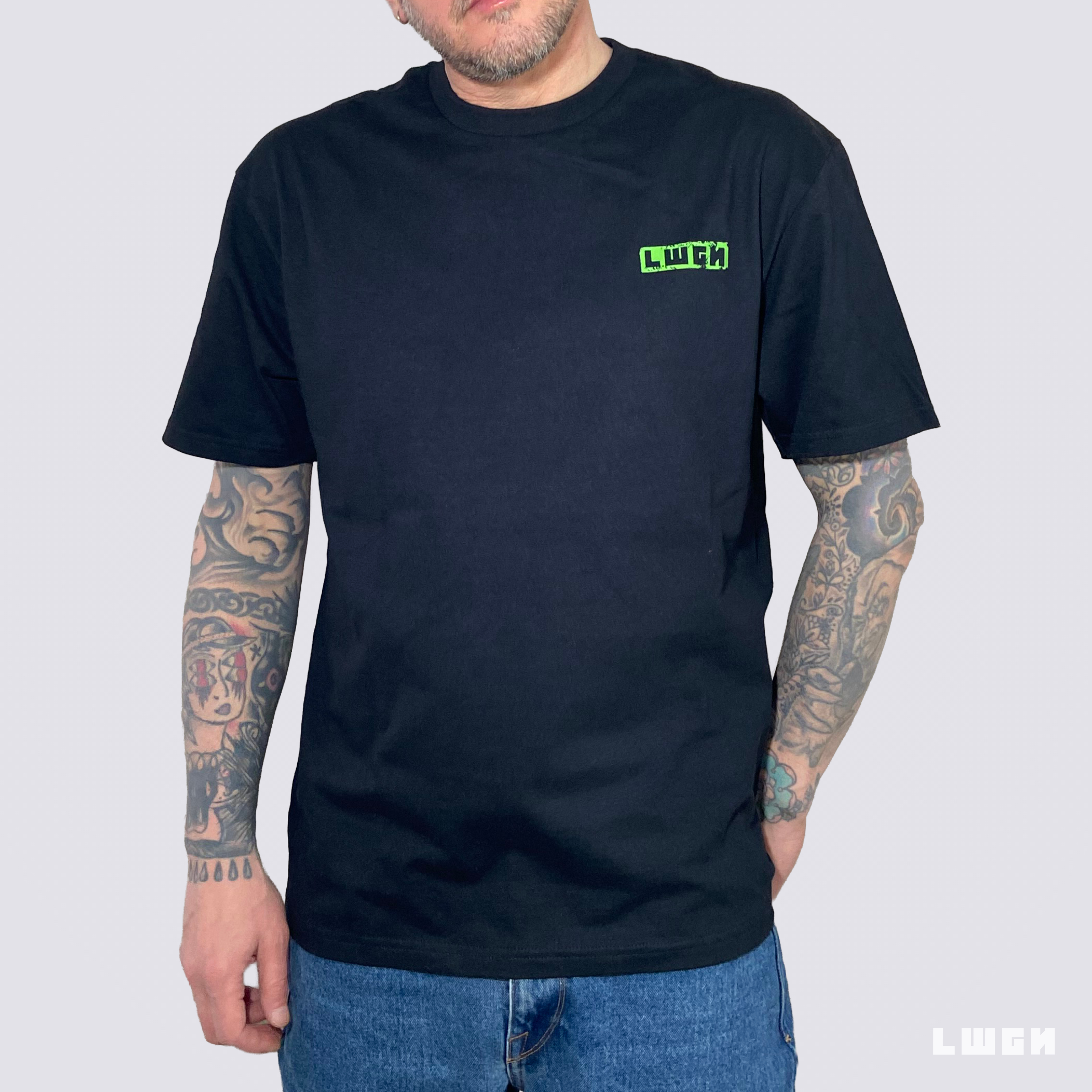 NEON FOREST BLACK T-SHIRT