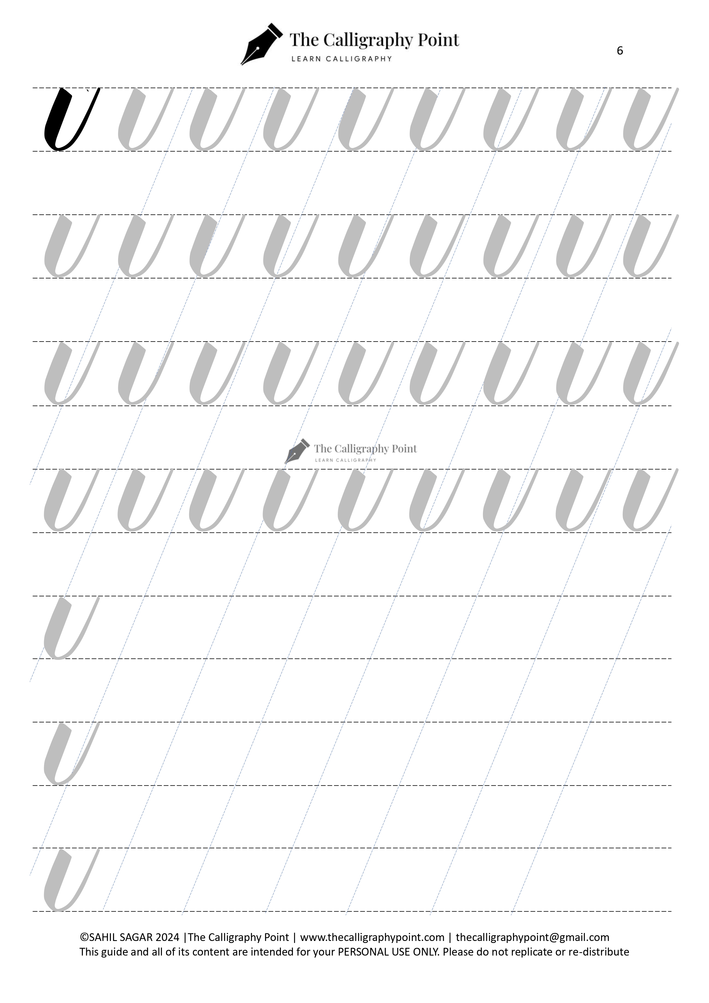 Brush Pen Calligraphy Practice Sheets