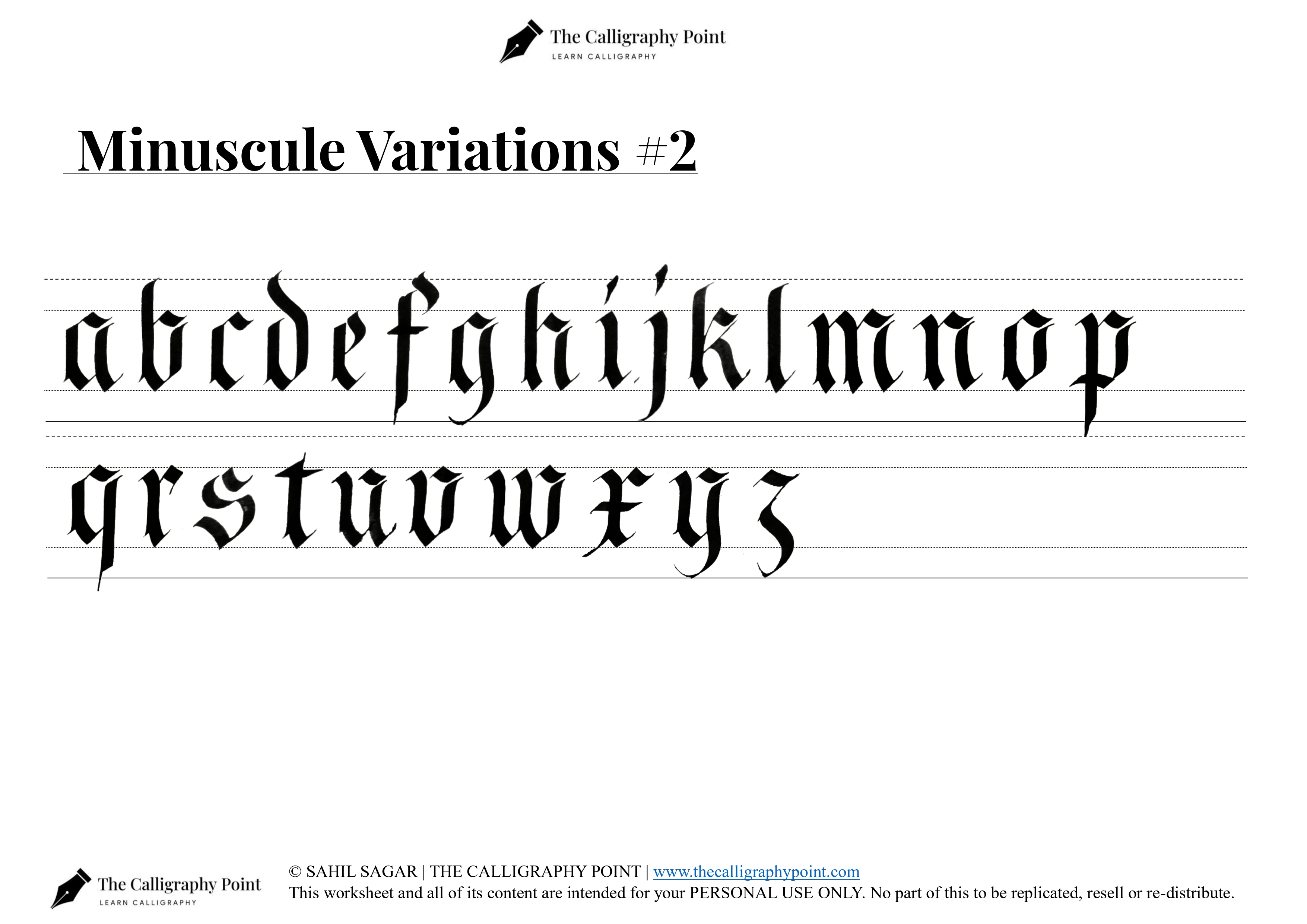 Fraktur Practice Sheets