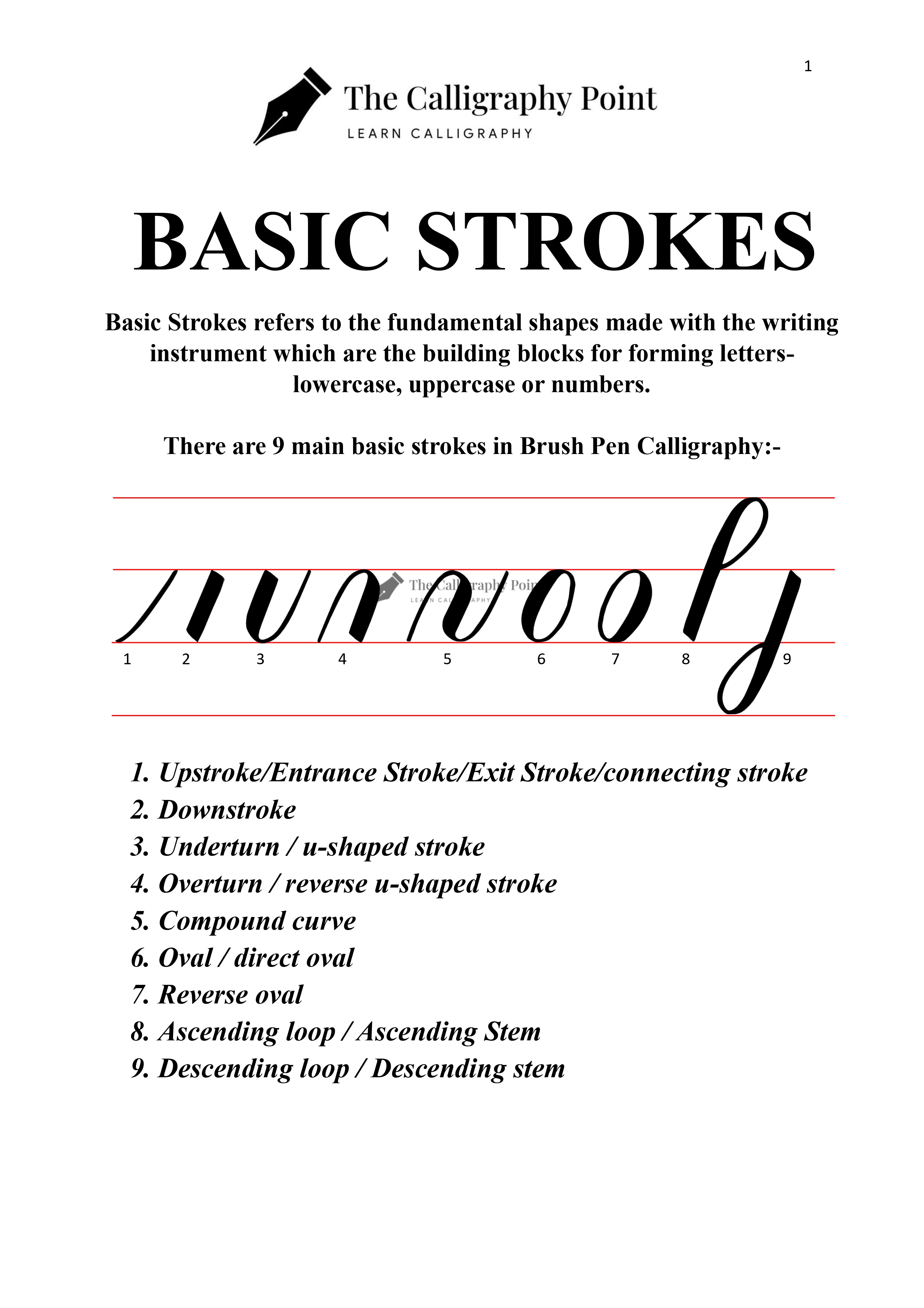 Brush Pen Calligraphy Practice Sheets